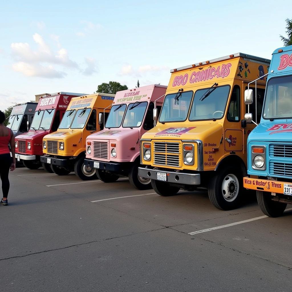 Diverse Food Trucks at a St. Paul Festival