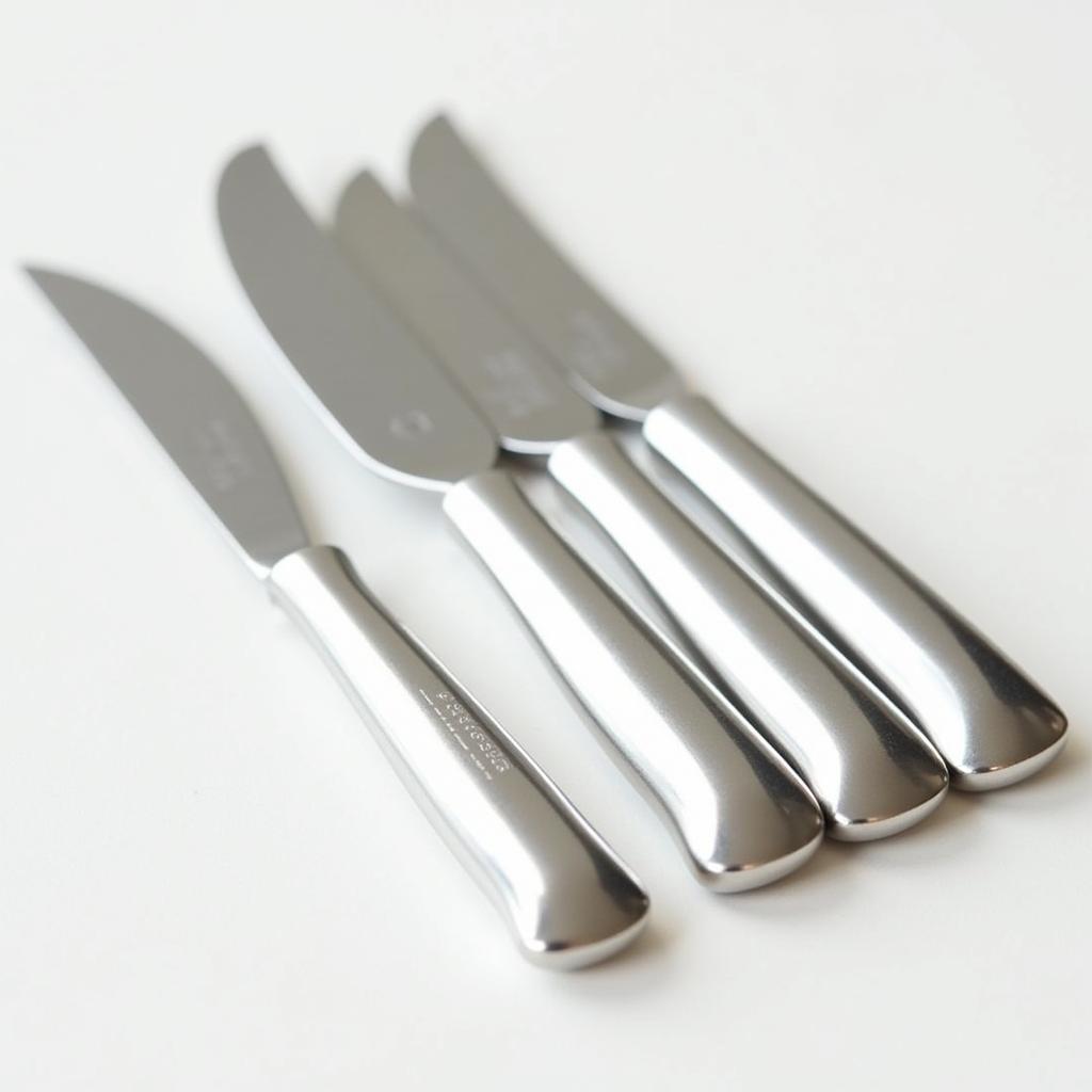 Stainless steel butter knives set