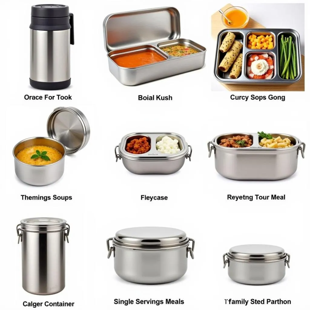 Different Types Of Stainless Steel Food Containers