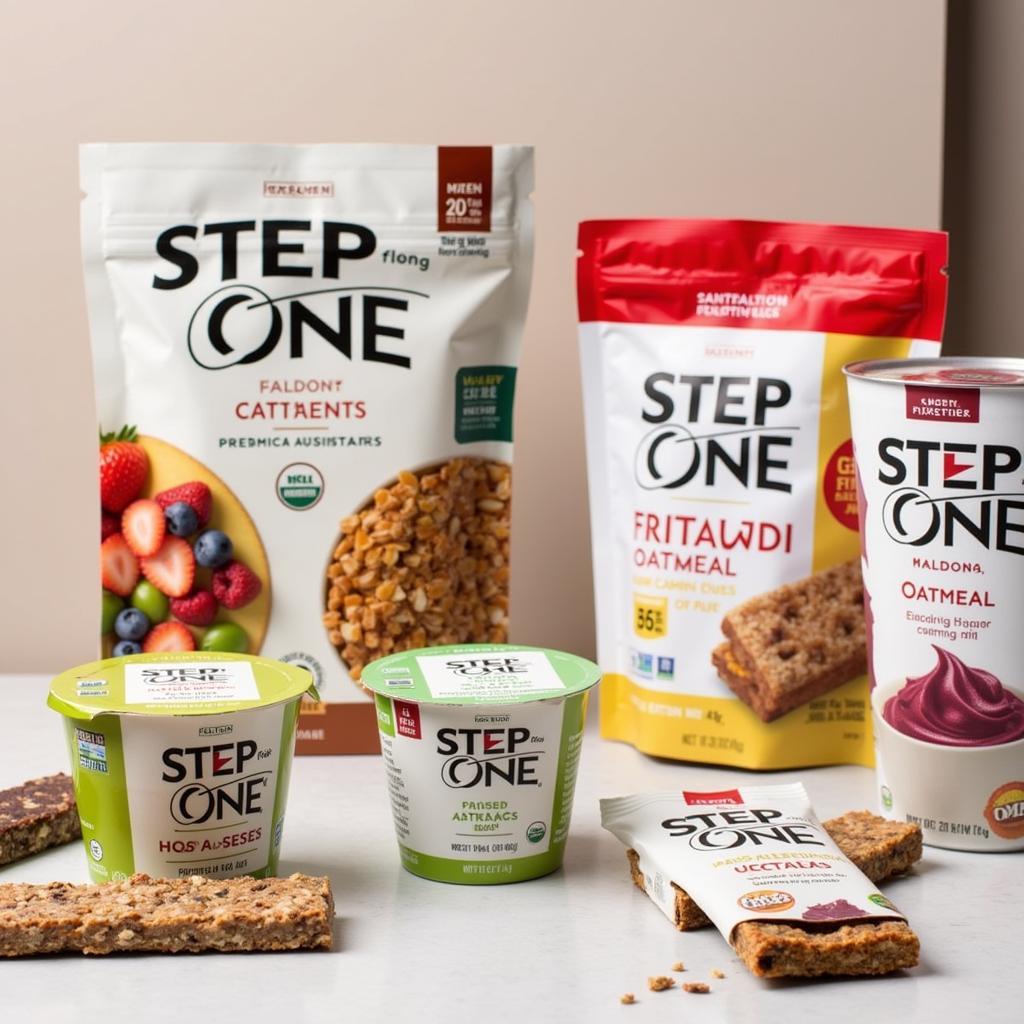 Various Step One Foods Products on Display