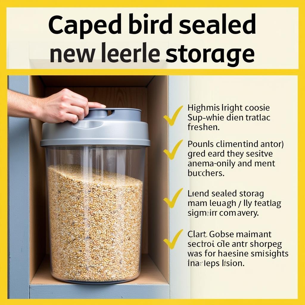 Proper Bird Seed Storage