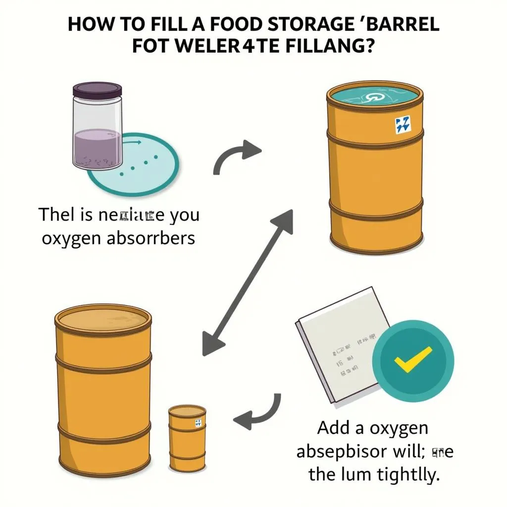 Steps to properly store food in barrels