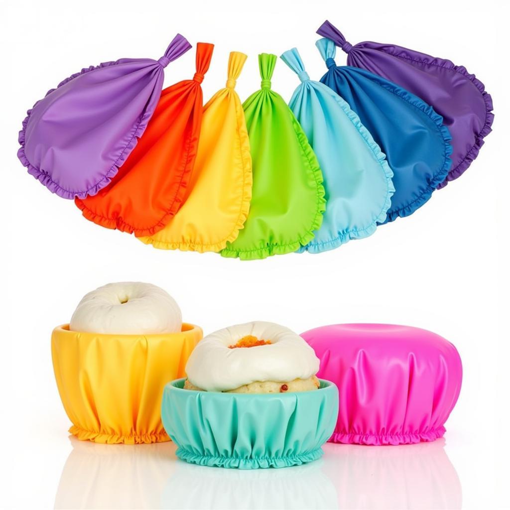 Assortment of Colorful Stretchy Food Covers