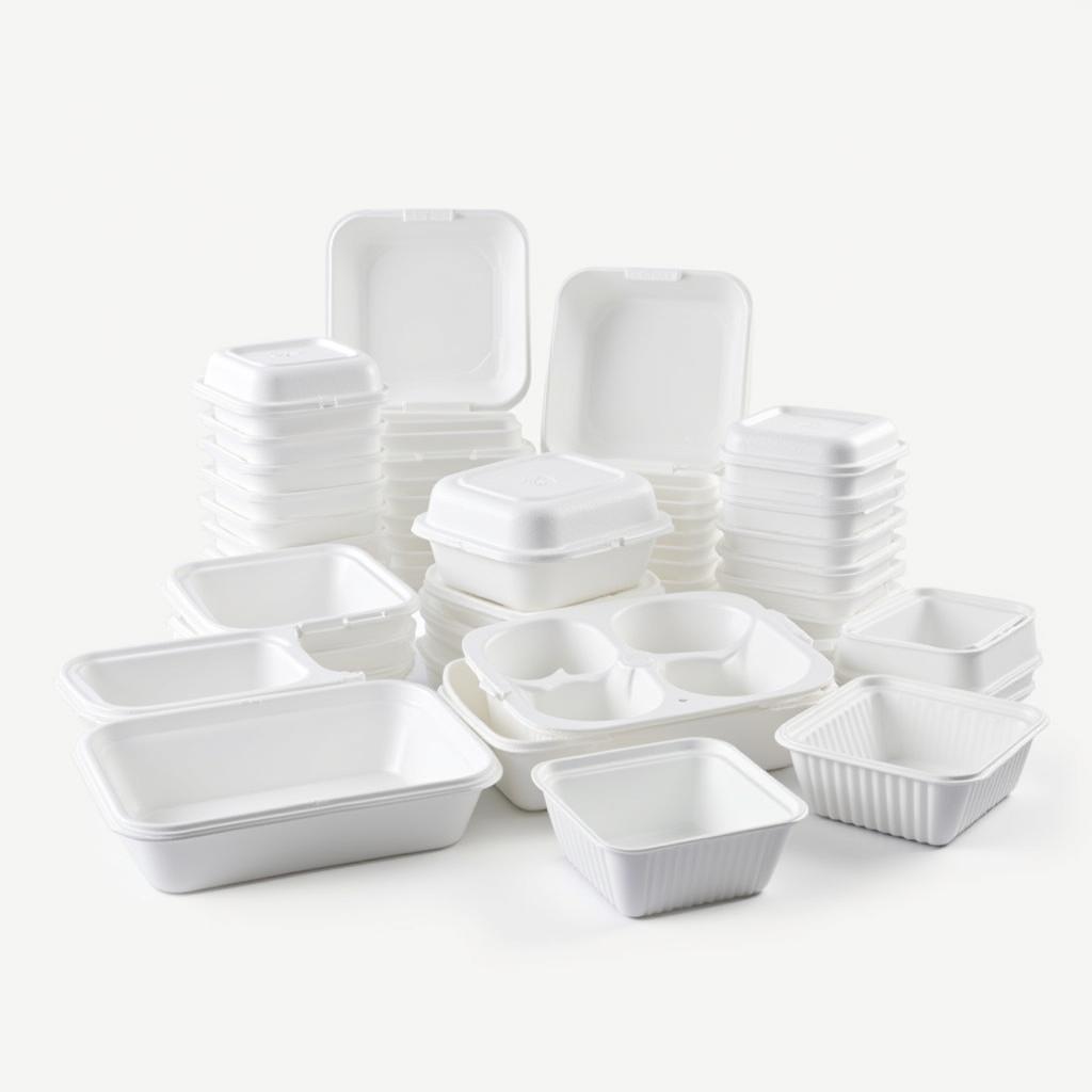 Various Types of Styrofoam Food Boxes