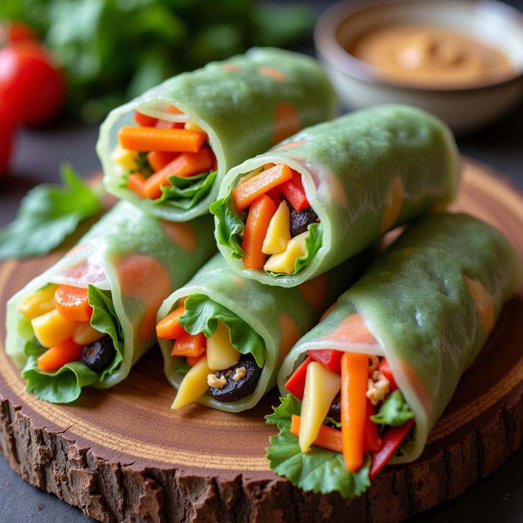 Fresh Summer Rolls with Peanut Sauce