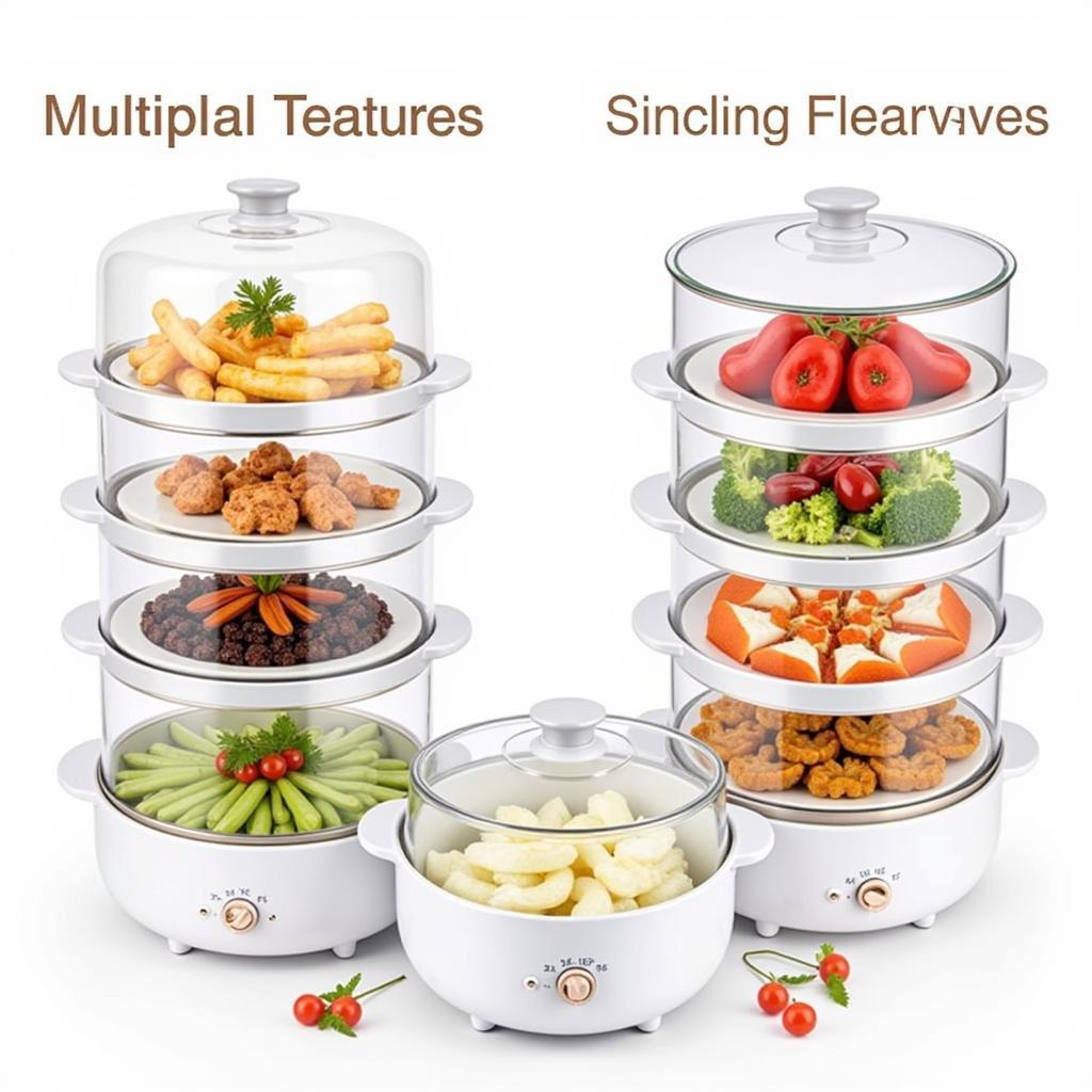 Tabletop Food Steamer with Multiple Tiers