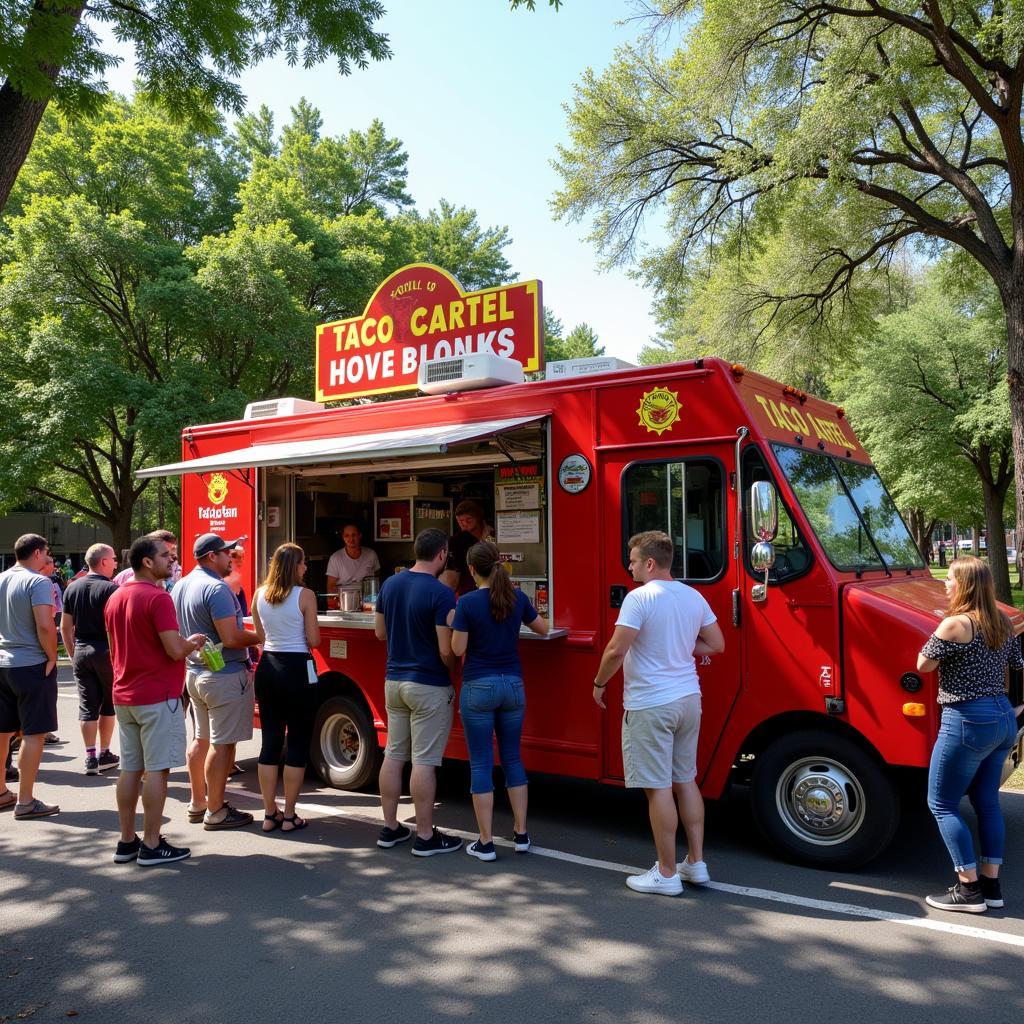 Taco Cartel Food Truck parked at a local event