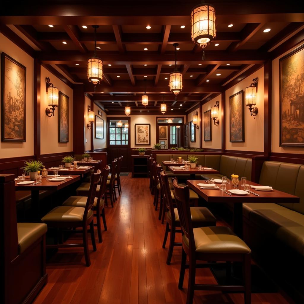 Inviting Interior of a Temple Hills Chinese Eatery