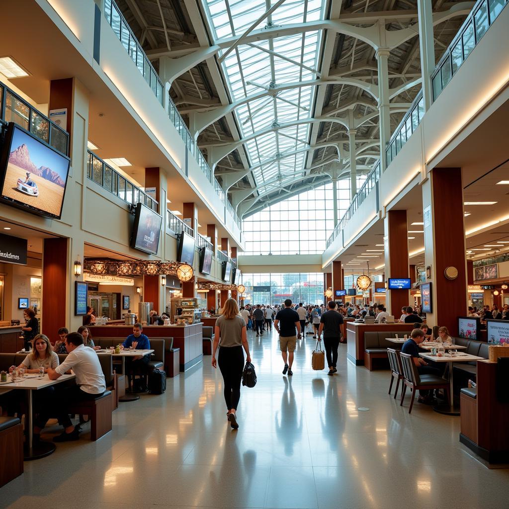 Diverse dining options at Terminal 1, LAS Airport