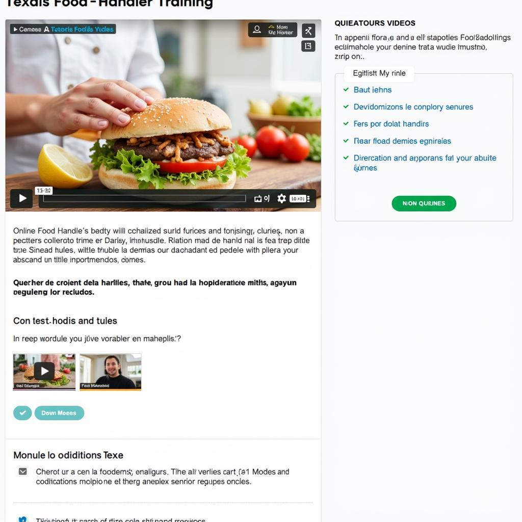 Online Texas Food Handler Course in Spanish