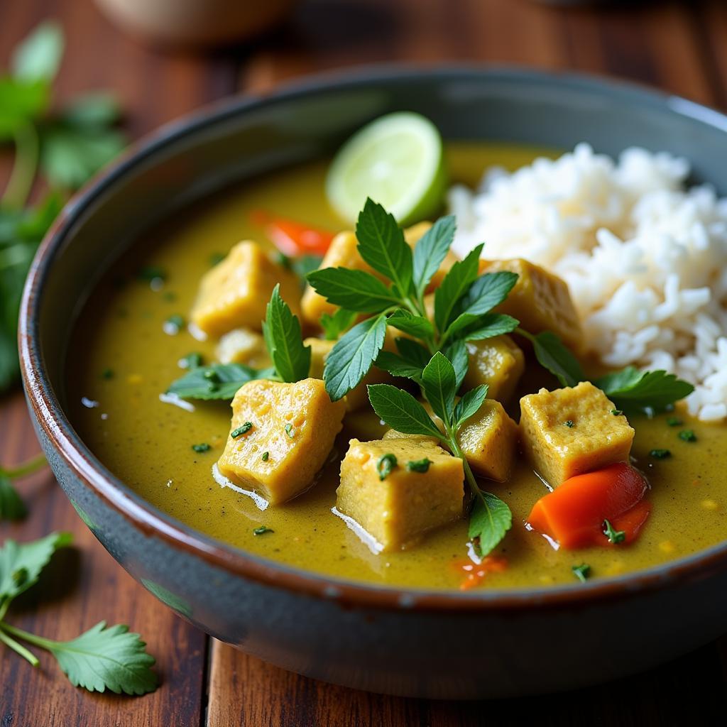 Steaming Bowl of Thai Green Curry in Farmington, NM