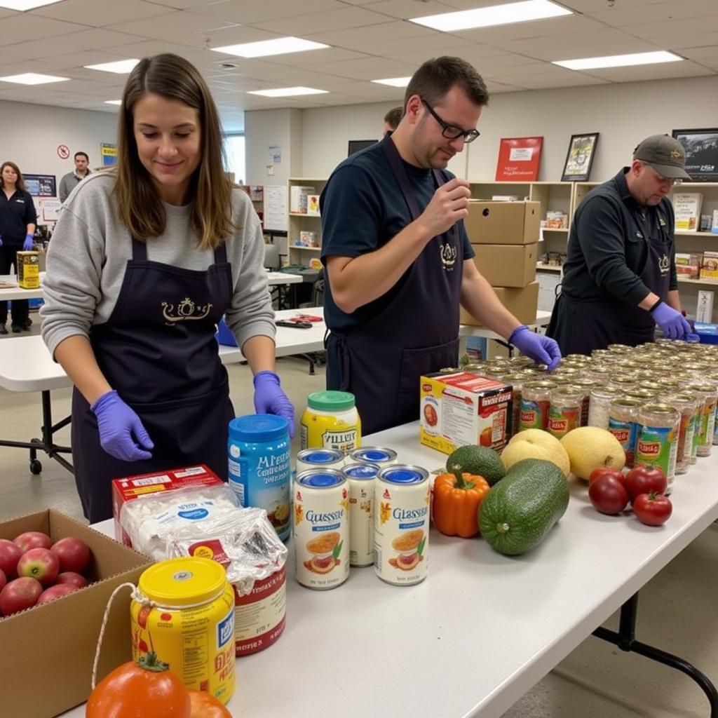 Volunteers Distributing Food at Toms River Food Bank