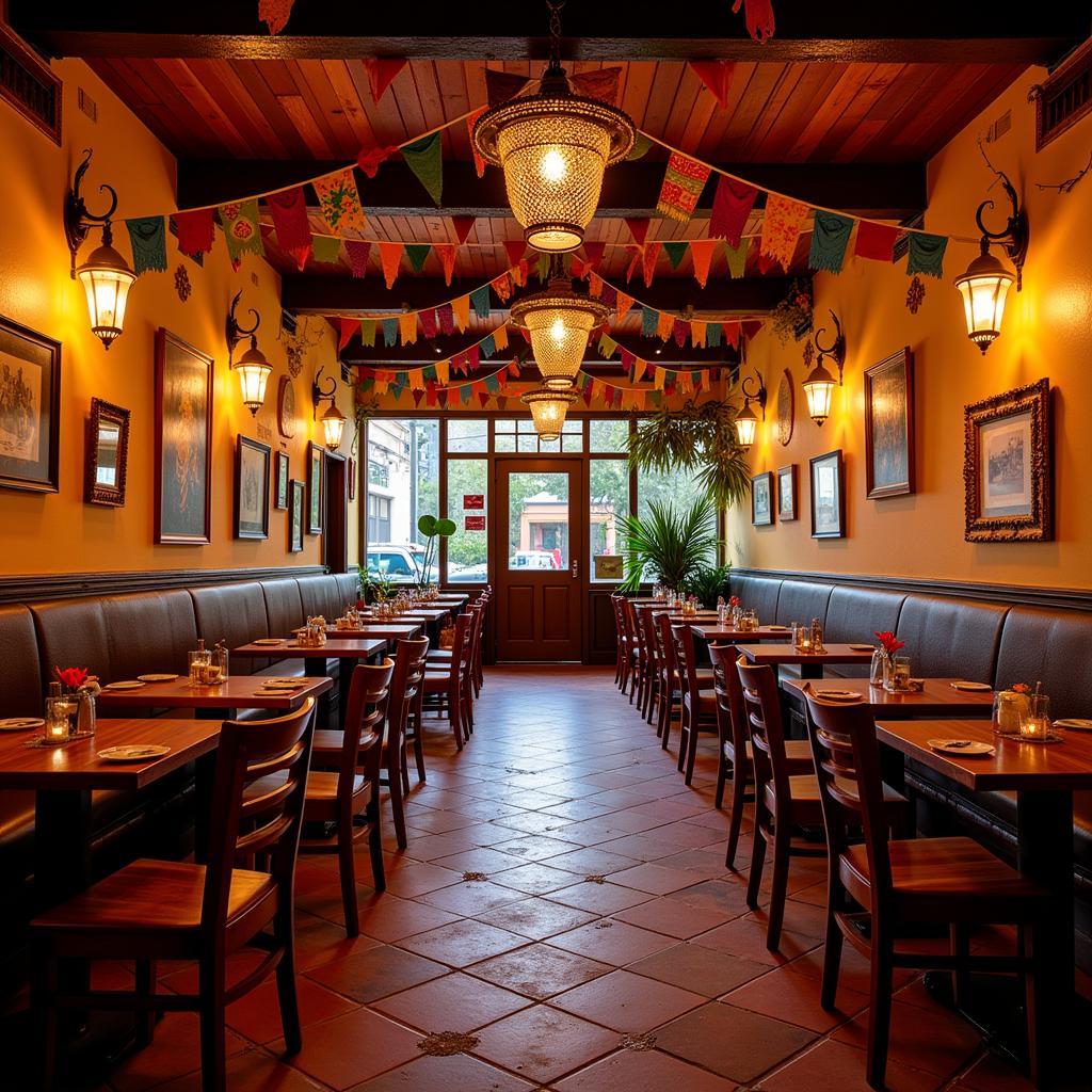 Vibrant interior of Tony's Mexican Restaurant