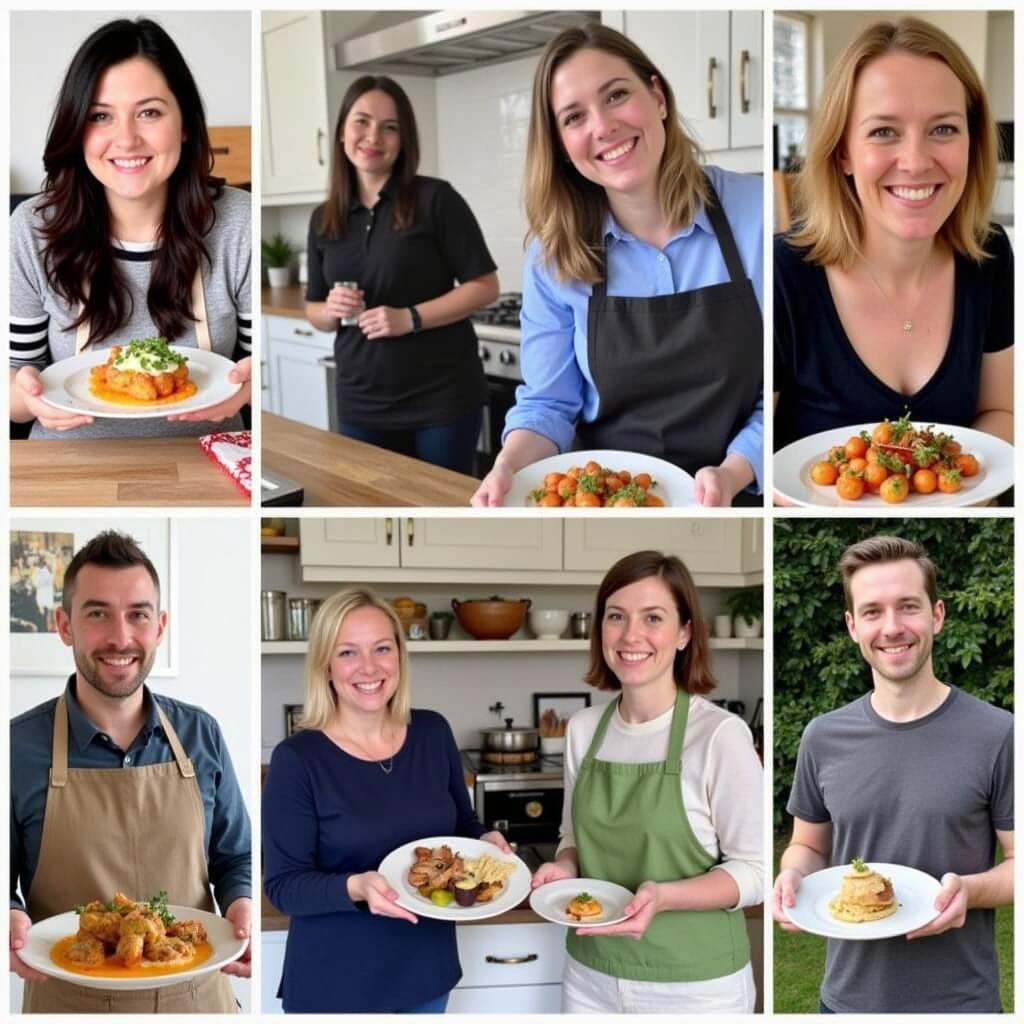 A collage featuring portraits of different Irish food bloggers