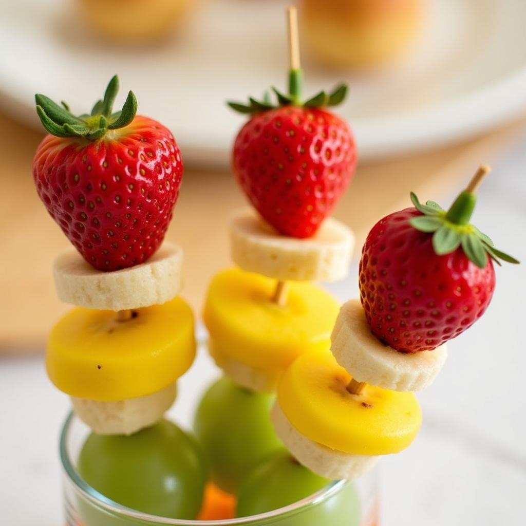 Traffic Light Fruit Skewers