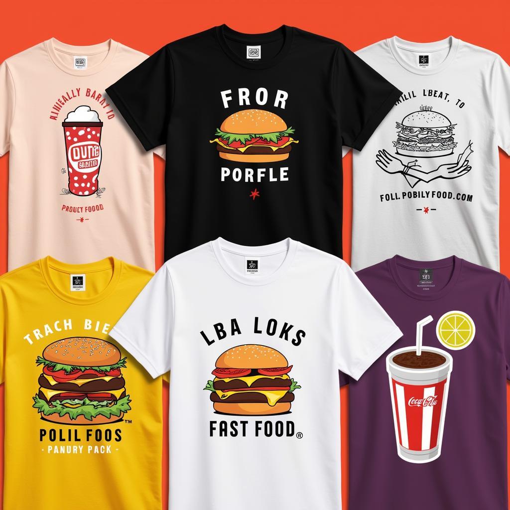 Modern and Stylish Fast Food Shirt Designs