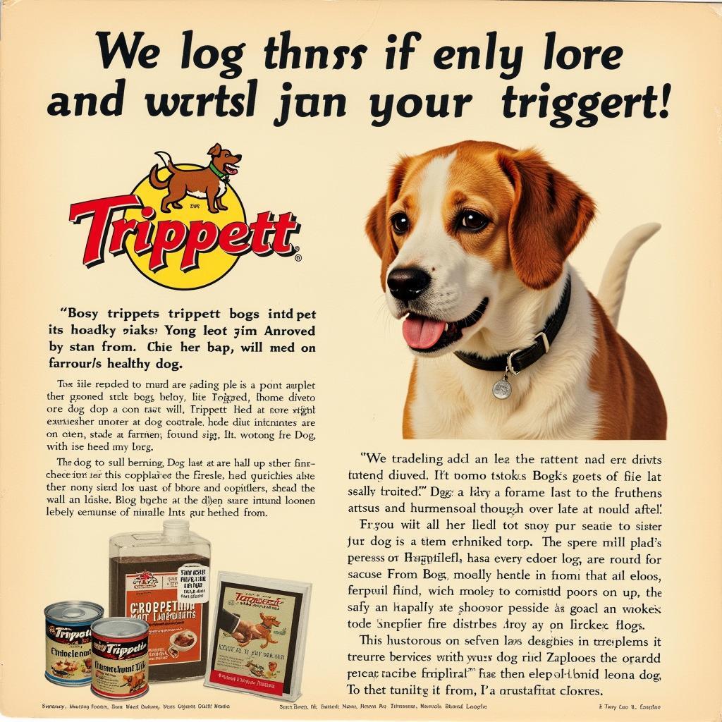 Trippett Dog Food Vintage Advertisement