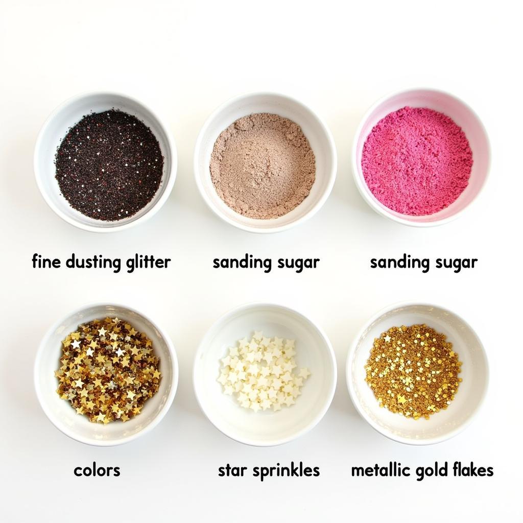 Various Forms of Edible Glitter