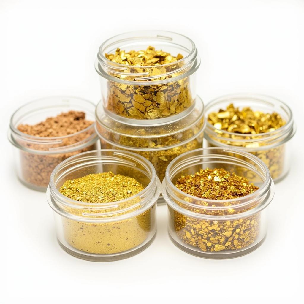 Various Forms of Edible Gold for Culinary Use