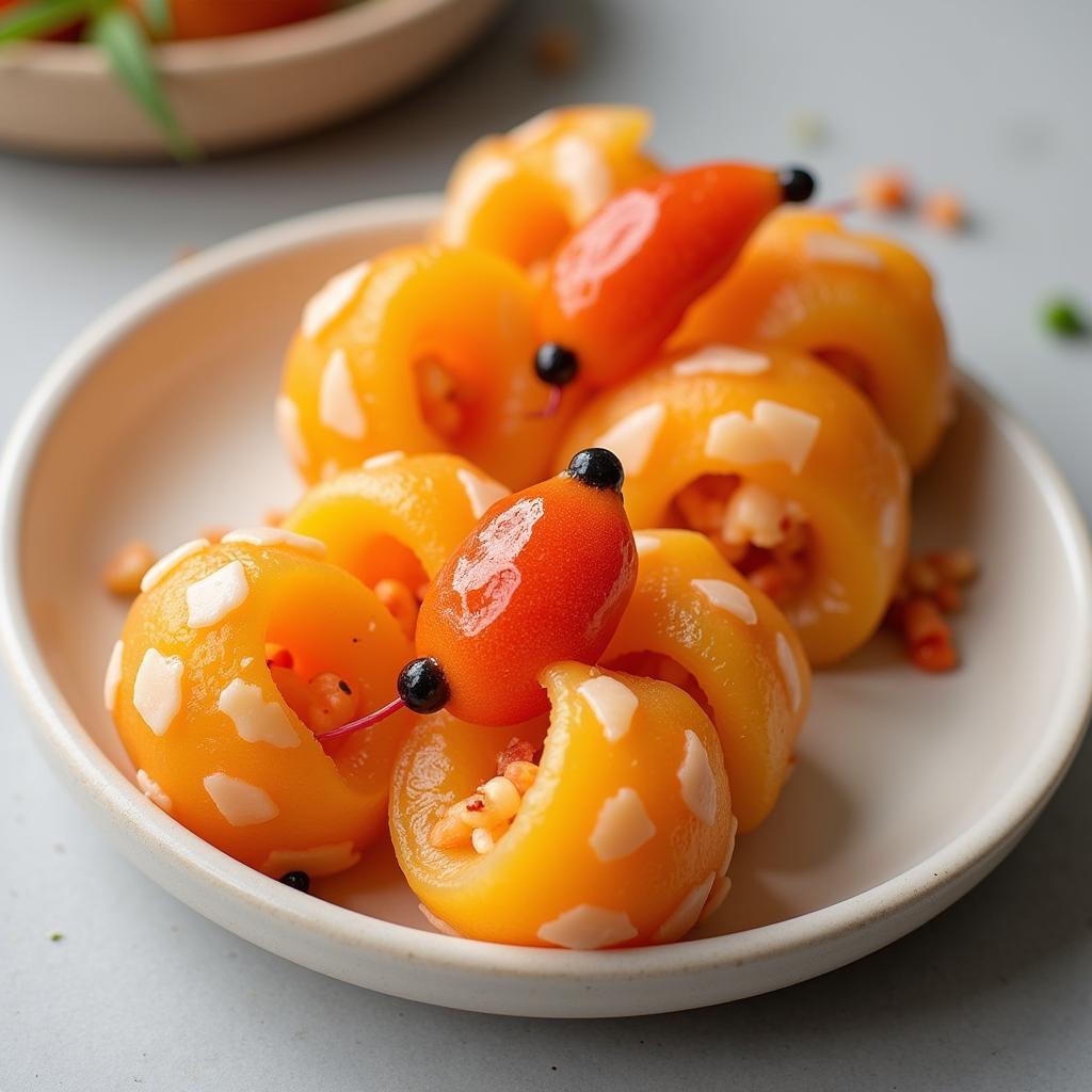 Close up of fresh uni served on a plate