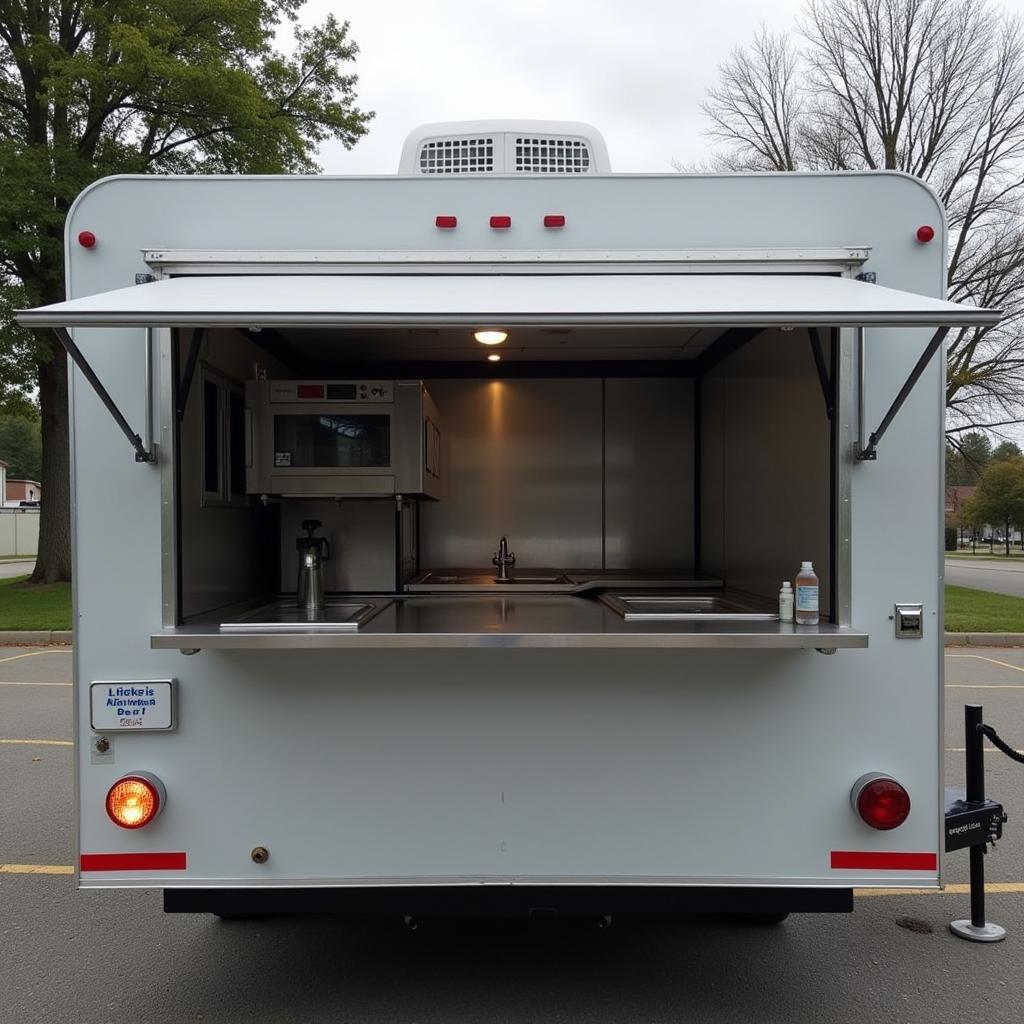 A used food trailer in excellent condition for sale in Jacksonville