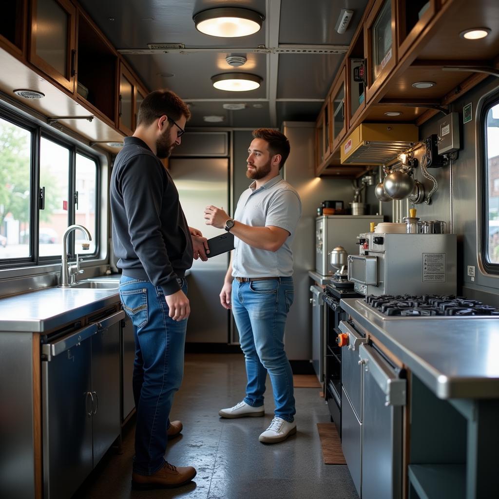 Inspecting a Used Food Truck