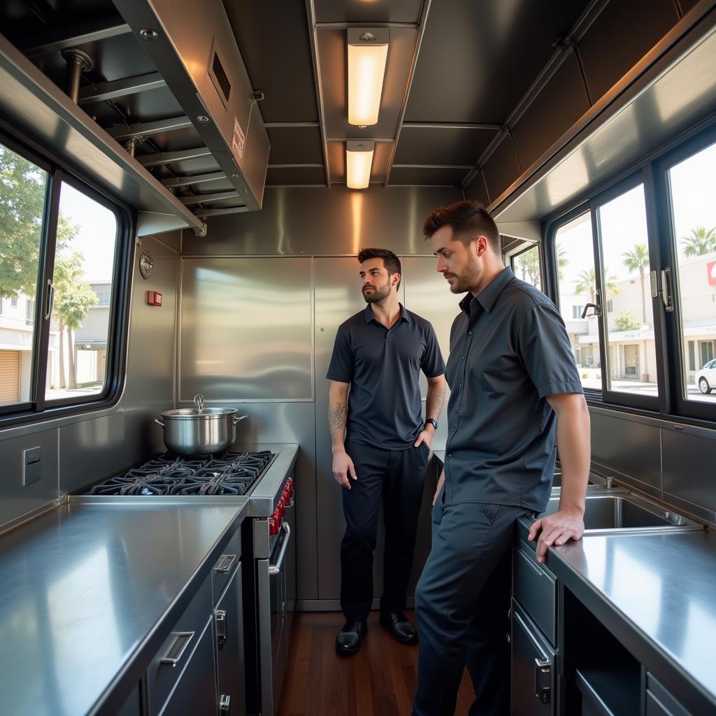 Inspecting a Used Food Truck in Los Angeles