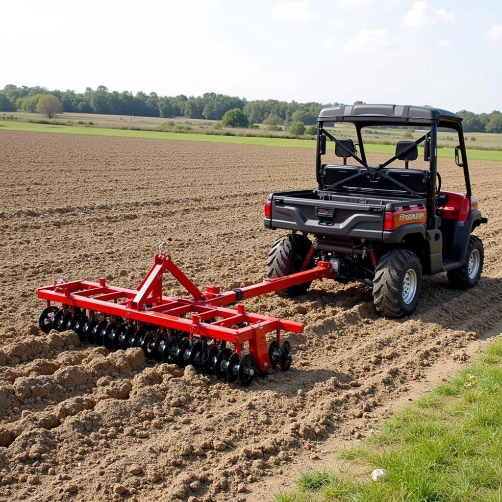 UTV Disc Harrow in Action