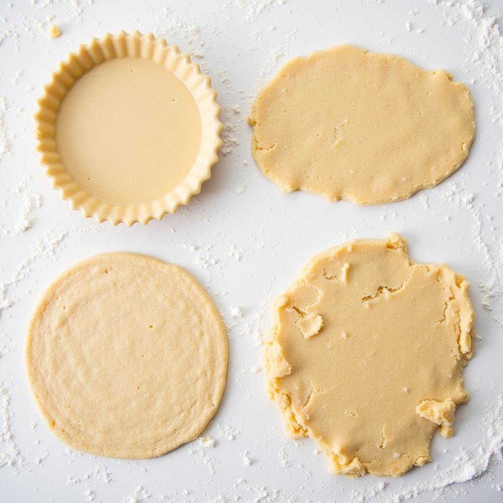 Assortment of doughs made using a food processor kugel blade