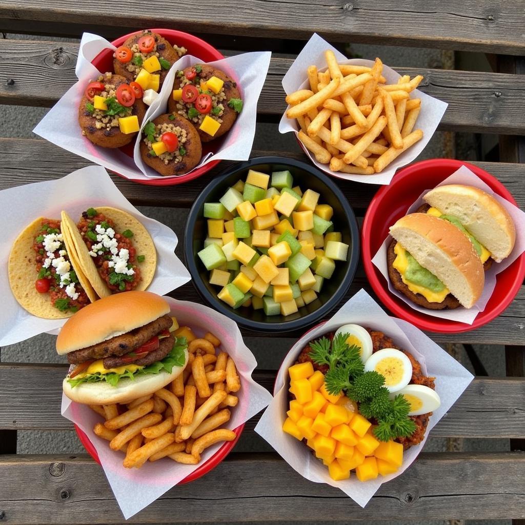 Variety of Food Truck Dishes