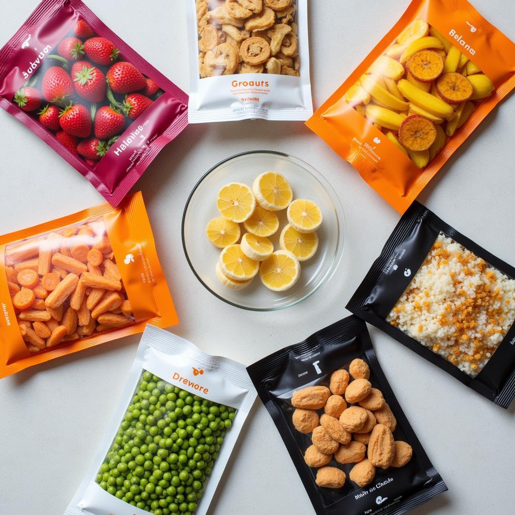 Variety of Freeze Dried Food