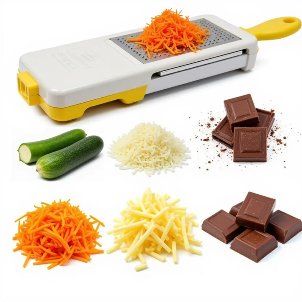 Various Grated Ingredients Prepared with Electric Grater