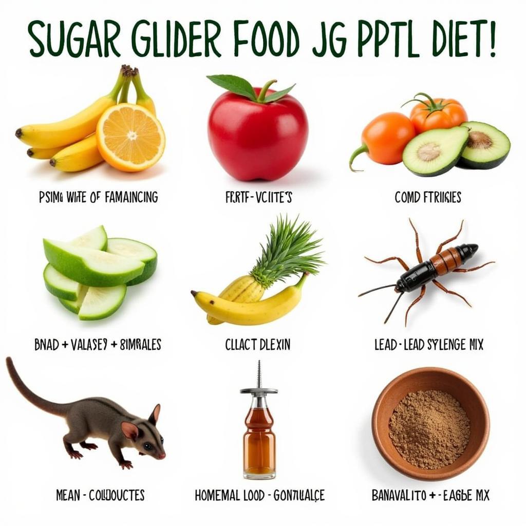 Variety of Sugar Glider Food Options