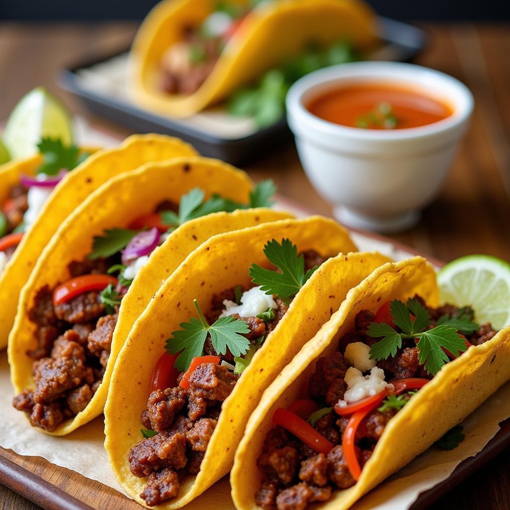 Assortment of Mexican Tacos