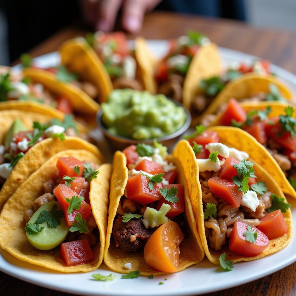 Variety of Tacos at a Food Truck