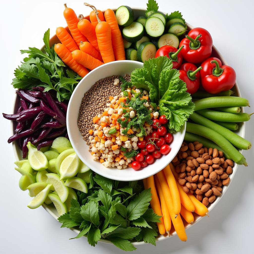 Colorful Buddha Bowl Ingredients