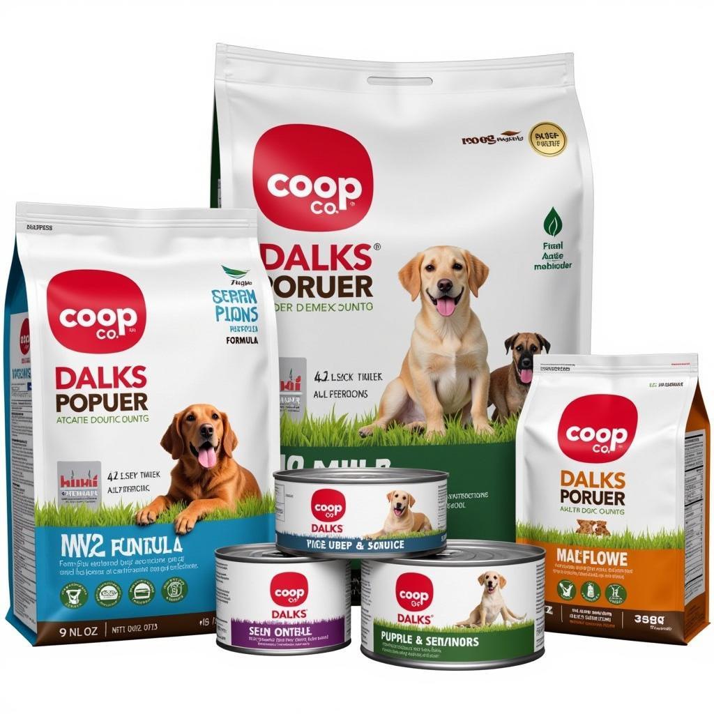 Different types of coop dog food for various dietary needs