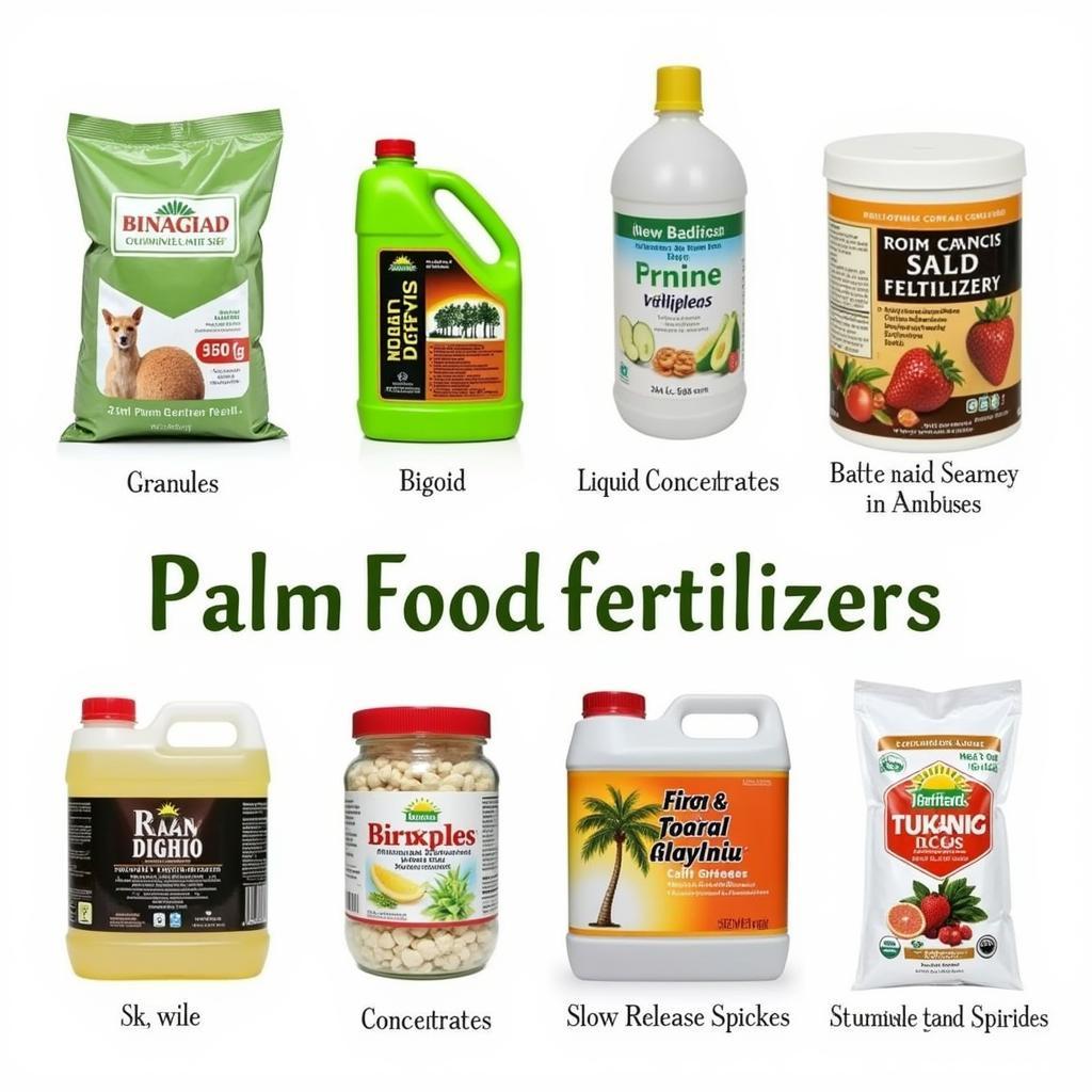 Different types of palm food fertilizer