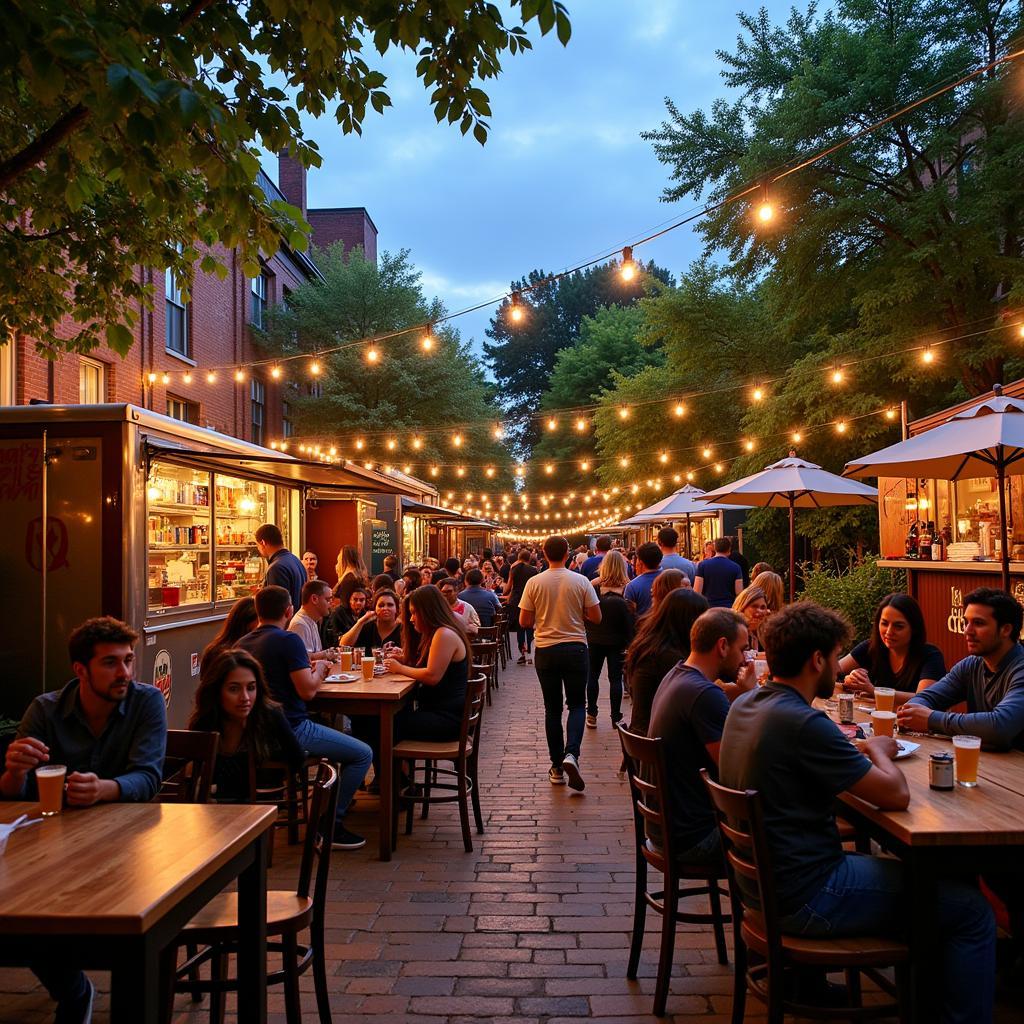 Vegan Beer Garden Atmosphere