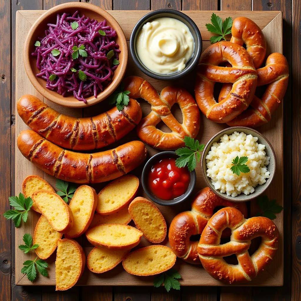 A Vibrant Vegan German Food Platter