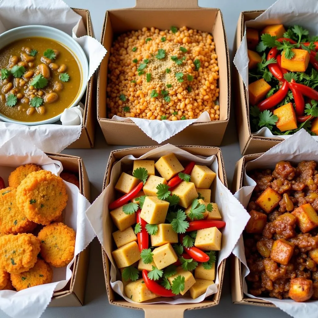 Vegetarian boxed food options