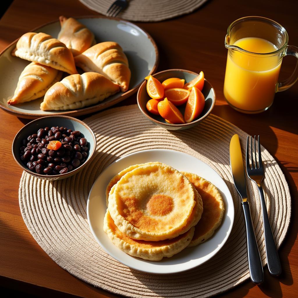 A Colorful Venezuelan Breakfast Spread