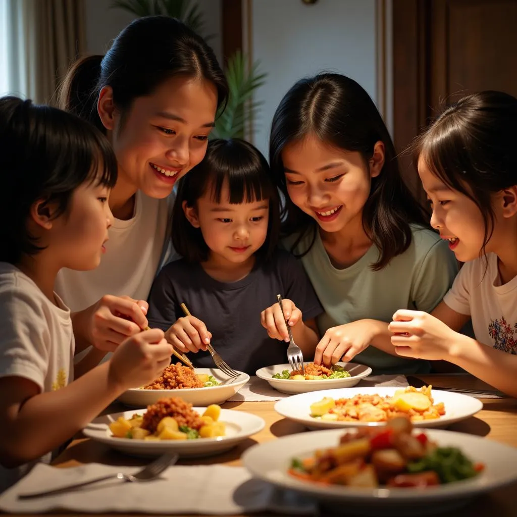 Venezuelan Chinese Family Meal