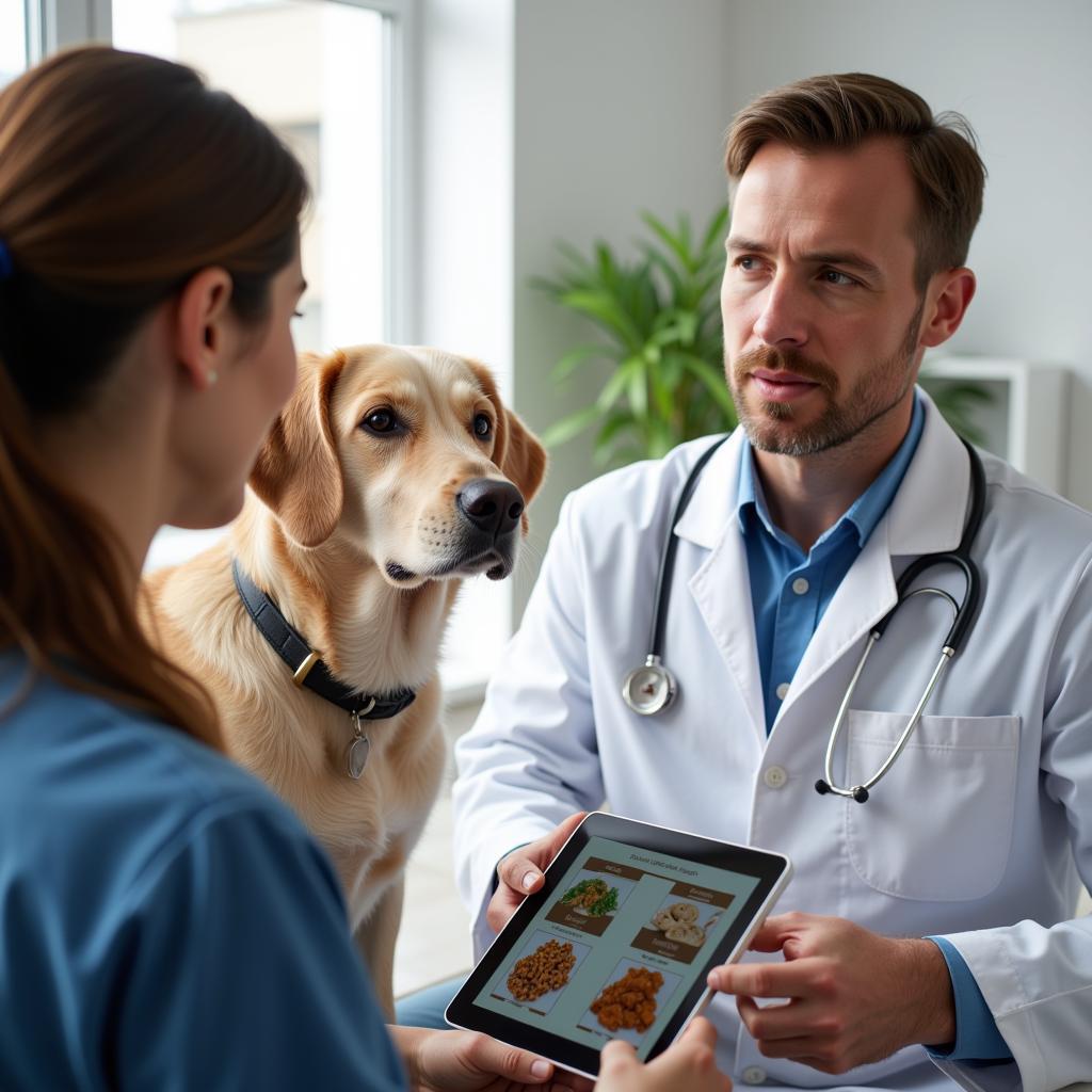  Veterinarian Discussing Dog Food Options