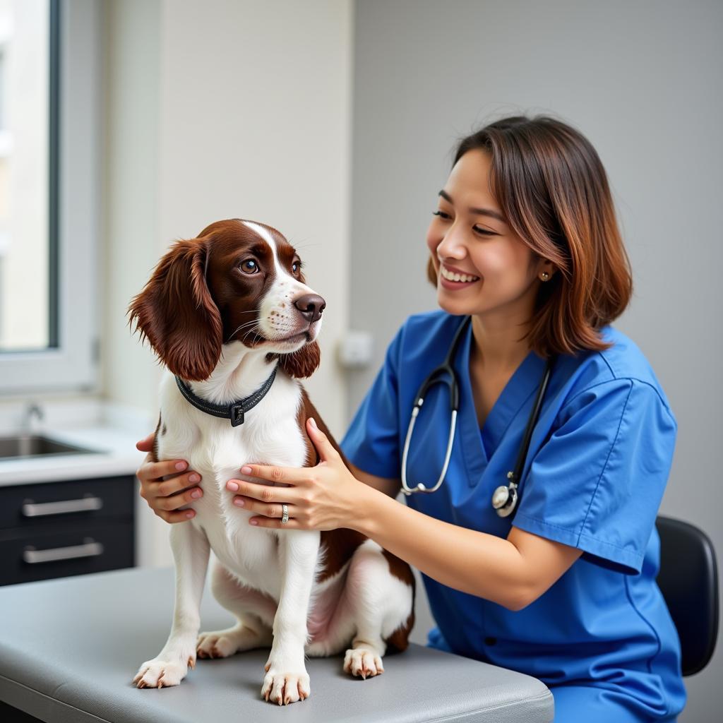 Veterinarian Examining Dog