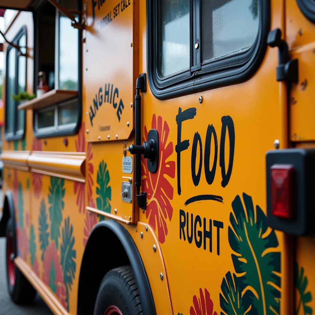 Food Truck with a Vibrant Color Palette