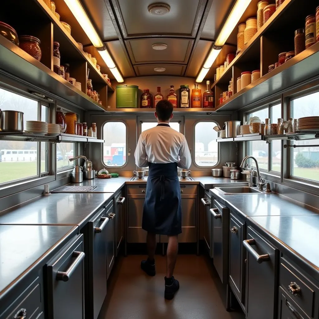 Vintage Food Trailer Interior