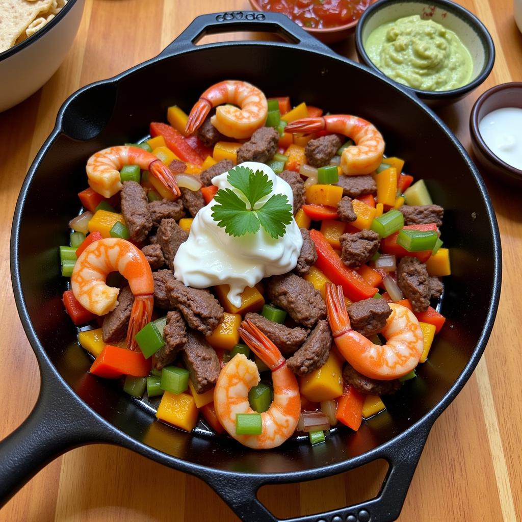 A Sizzling Fajita Platter at Viva el Taco