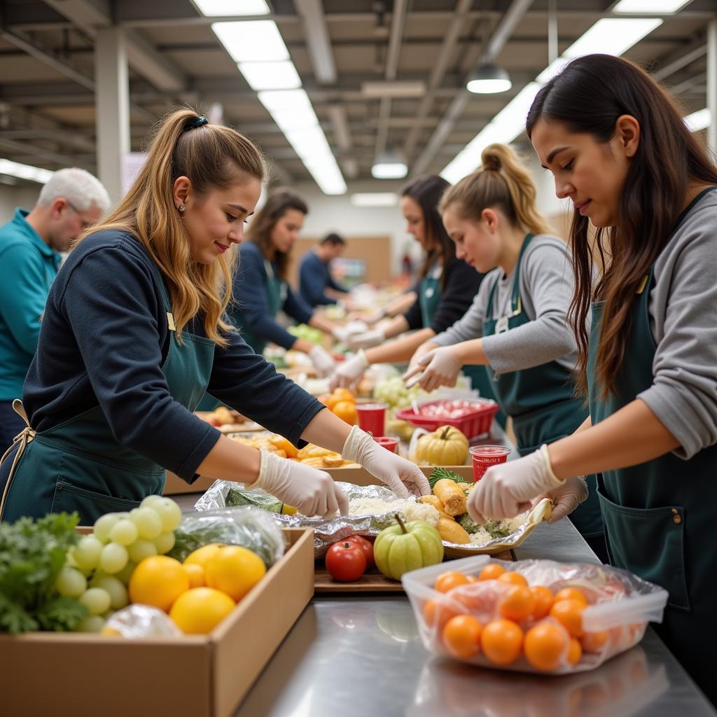 Volunteering at a Food Bank