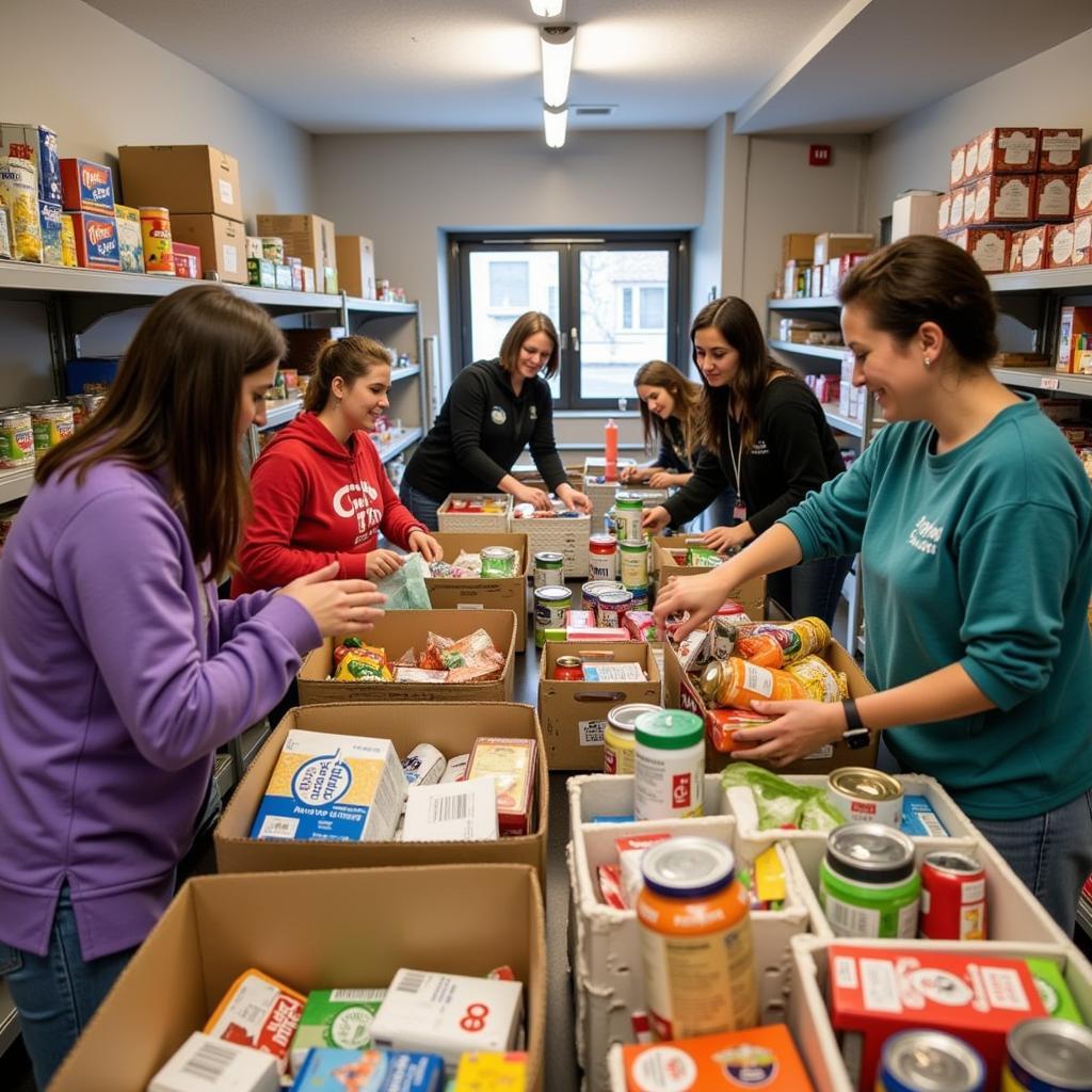 Volunteering at a food pantry in Miamisburg Ohio